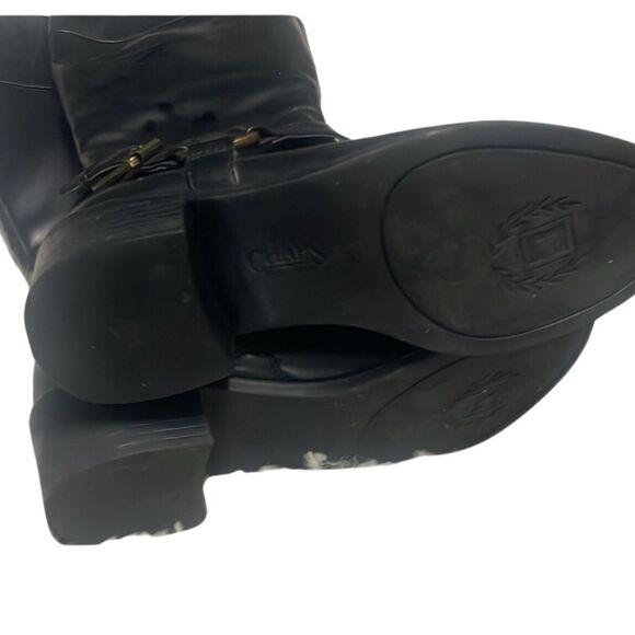 CHAPS Rubi Black Casual Tall Horse Bit Riding Boots - Picture 5 of 5